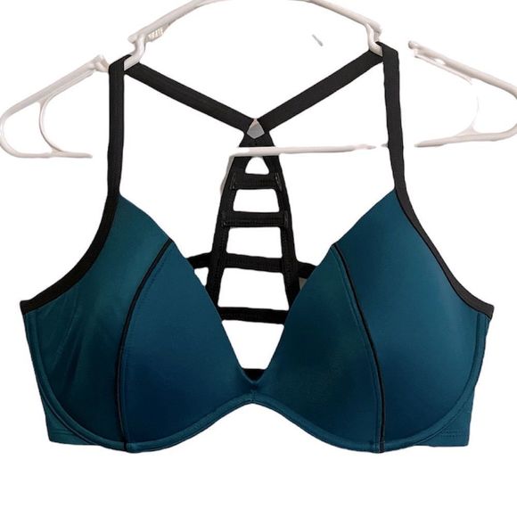 PUSHUP green Victoria Secret bathing suit top - Picture 2 of 4